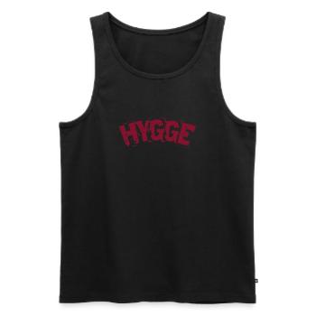 Hygge Style de vie scandinave - Débardeur bio Premium Homme - noir - Devant - AI Model Male 178 light (178cm)