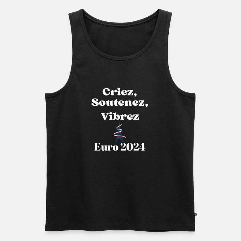 Shout, support, vibrate - Men's Premium Organic Tank Top - black