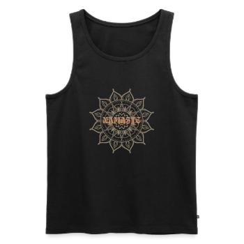 NAMASTE - Männer Premium Bio Tank Top - Schwarz - Vorne - Michal (187cm)
