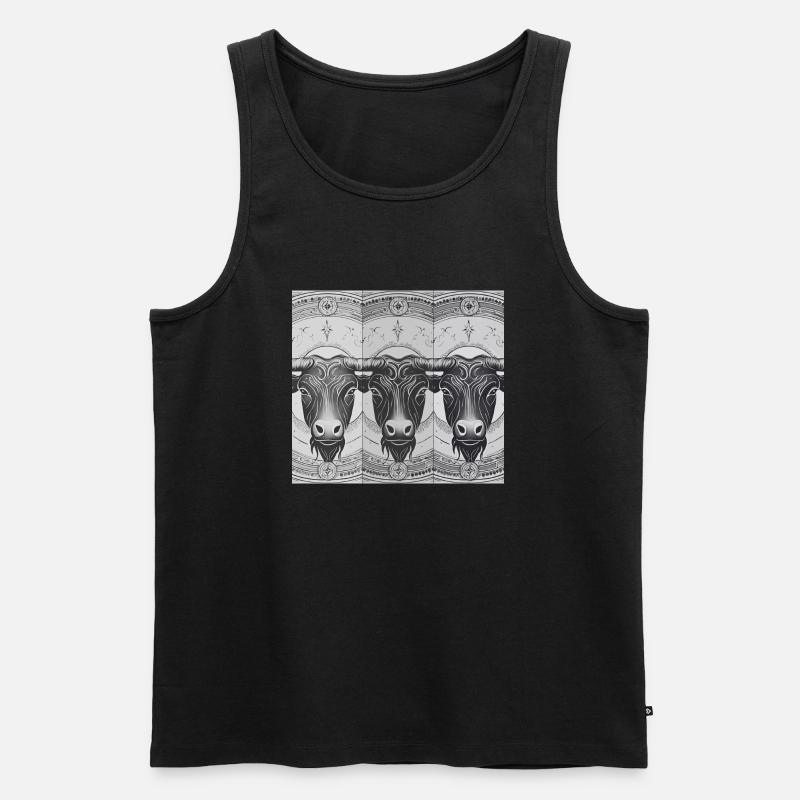 Sternzeichen Widder - Männer Premium Bio Tank Top - Schwarz
