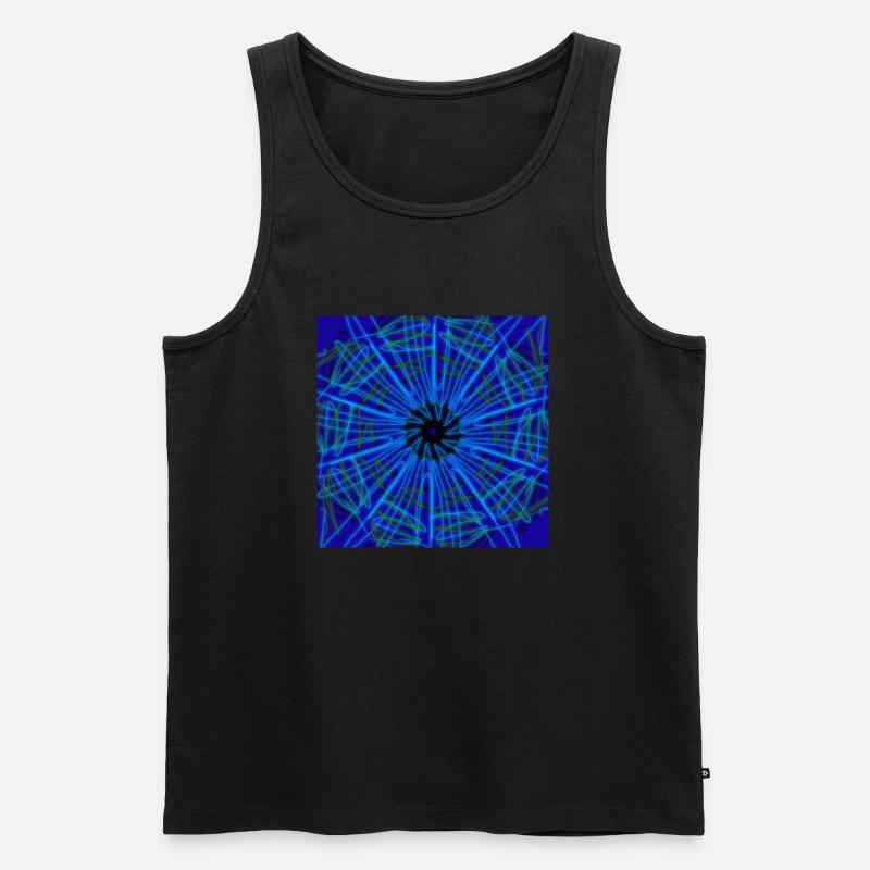 Blaues abstraktes Design - Männer Premium Bio Tank Top - Schwarz