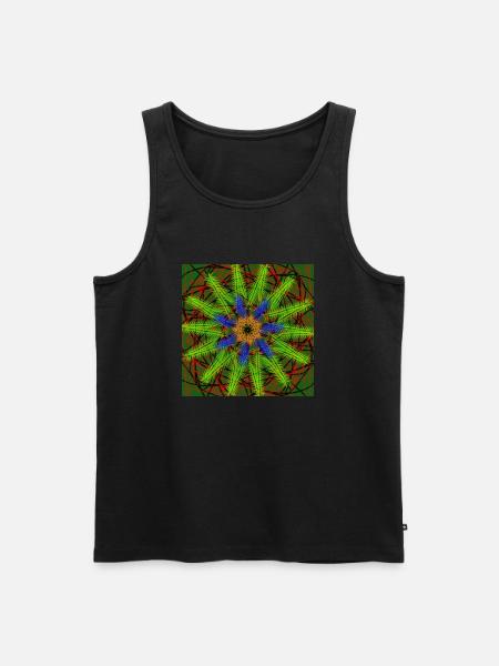 green blue abstract star - Men's Premium Organic Tank Top - black