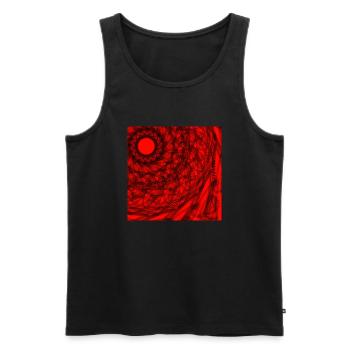 Schwarzes und rotes geometrisches Design - Männer Premium Bio Tank Top - Schwarz - Vorne - AI Model Male 178 light (178cm)