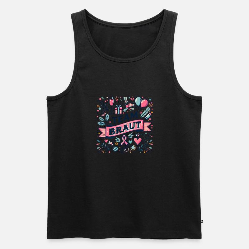 Team Braut - Männer Premium Bio Tank Top - Schwarz
