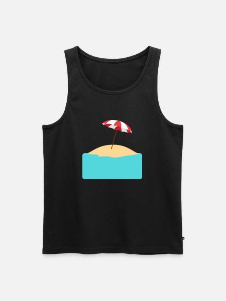 Plage avec île à remplir - Débardeur bio Premium Homme - noir