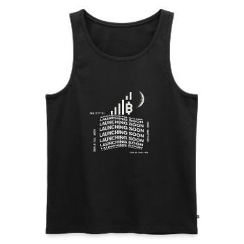Crypto Summer: The Heat is On - Men's Premium Organic Tank Top - black - Front - AI Model Male 178 light (178cm)