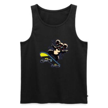 Skater Koala Bear - cool skateboard & koala design - Men's Premium Organic Tank Top - black - Front - Michal (187cm)
