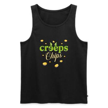 Creeps Chips - The New Trend - Men's Premium Organic Tank Top - black - Front - AI Model Male 178 light (178cm)