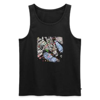 Dekoration - Abstrakte Kunst - HIntergrund - Männer Premium Bio Tank Top - Schwarz - Vorne - AI Model Male 178 light (178cm)