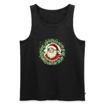Santa Claus - Men's Premium Organic Tank Top - black - Front - Michal (187cm)