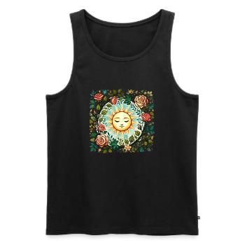 Rosen-Sonnenschein - Männer Premium Bio Tank Top - Schwarz - Vorne - Michal (187cm)