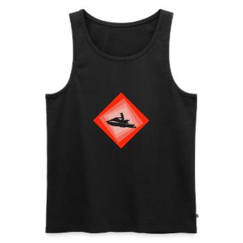 Jet Ski Wakeskate Wakeskate - Men's Premium Organic Tank Top - black - Front - AI Model Male 178 light (178cm)