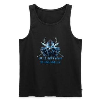 Wikinger Schädel 06 2024 06 - Männer Premium Bio Tank Top - Schwarz - Vorne - AI Model Male 178 light (178cm)