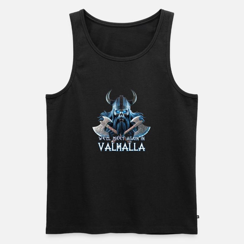 Wikinger Schädel 06 2024 12 - Männer Premium Bio Tank Top - Schwarz