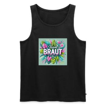 Team Braut - Männer Premium Bio Tank Top - Schwarz - Vorne - Michal (187cm)