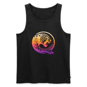 Tier Tierarten Kunst Wald Flora - Männer Premium Bio Tank Top - Schwarz - Vorne - Michal (187cm)