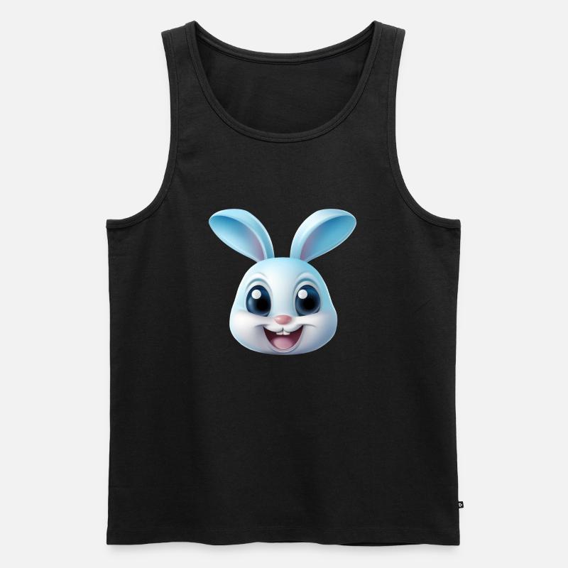 Hase Kaninchen - Männer Premium Bio Tank Top - Schwarz