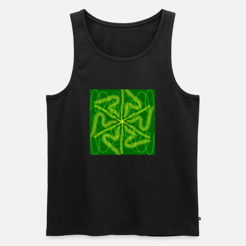 Grünes Windrad - Männer Premium Bio Tank Top - Schwarz