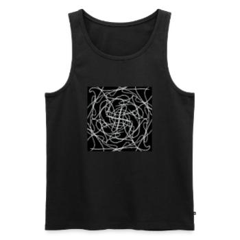 Schwarz-Weiß-Abstraktes Design - Männer Premium Bio Tank Top - Schwarz - Vorne - AI Model Male 178 light (178cm)