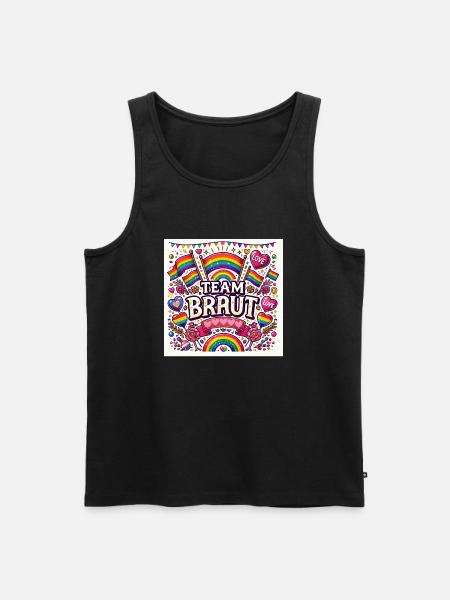 Team Braut - Männer Premium Bio Tank Top - Schwarz