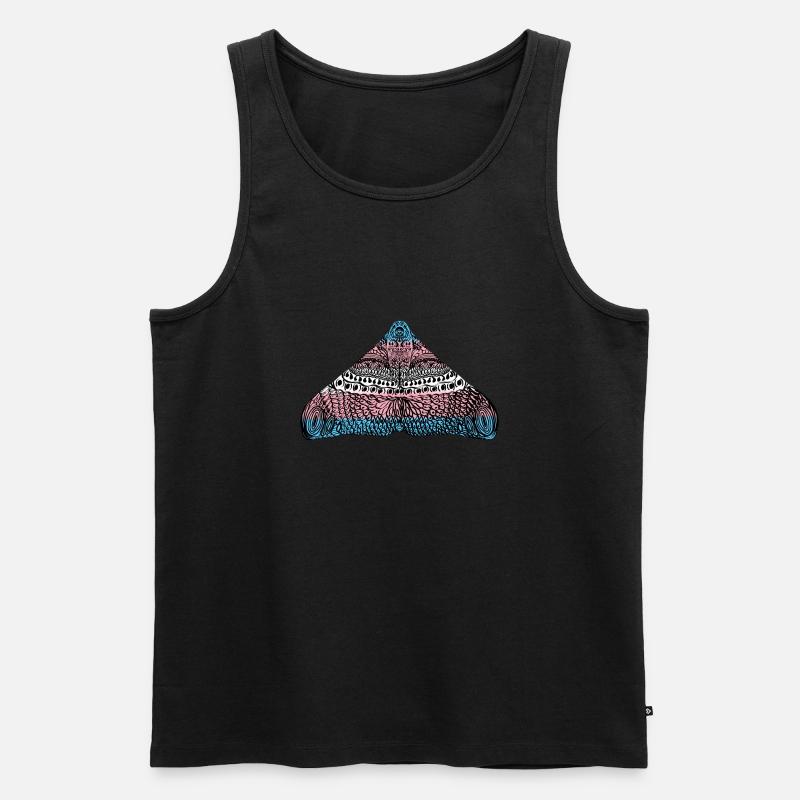 Transgender pride Motte - Männer Premium Bio Tank Top - Schwarz