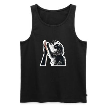 Katzenfreunde - Männer Premium Bio Tank Top - Schwarz - Vorne - Michal (187cm)