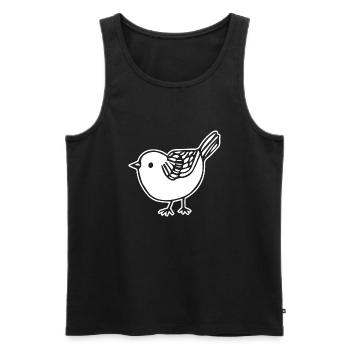 Oiseau - Débardeur bio Premium Homme - noir - Devant - Michal (187cm)