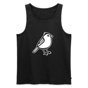 Oiseau - Débardeur bio Premium Homme - noir - Devant - Michal (187cm)