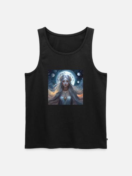 Mondgöttin - Männer Premium Bio Tank Top - Schwarz