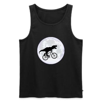 Mond - Männer Premium Bio Tank Top - Schwarz - Vorne - AI Model Male 178 light (178cm)