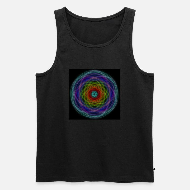 Hypnotischer Regenbogen - Männer Premium Bio Tank Top - Schwarz