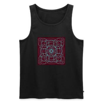 Orderly chaos - Men's Premium Organic Tank Top - black - Front - AI Model Male 178 light (178cm)