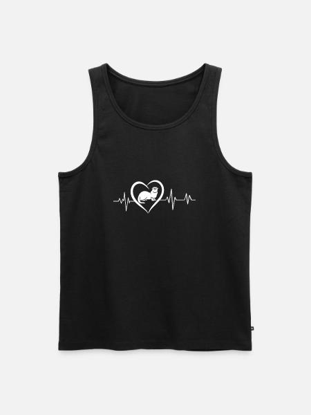 Otter heartbeat - Men's Premium Organic Tank Top - black