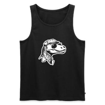 Dino Dinosaurier - Männer Premium Bio Tank Top - Schwarz - Vorne - AI Model Male 178 light (178cm)