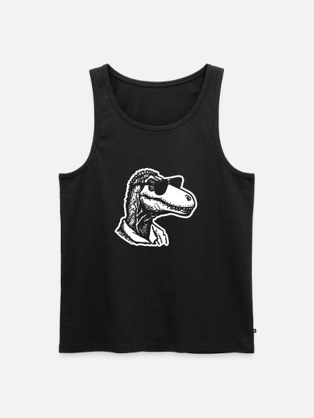 Dino Dinosaur - Men's Premium Organic Tank Top - black