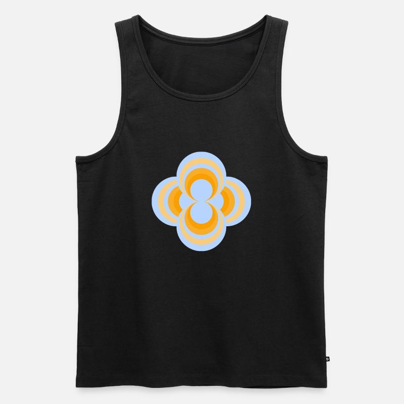 Retro-Aufkleber - Männer Premium Bio Tank Top - Schwarz