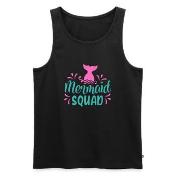 Mermaid squad - Männer Premium Bio Tank Top - Schwarz - Vorne - AI Model Male 178 light (178cm)