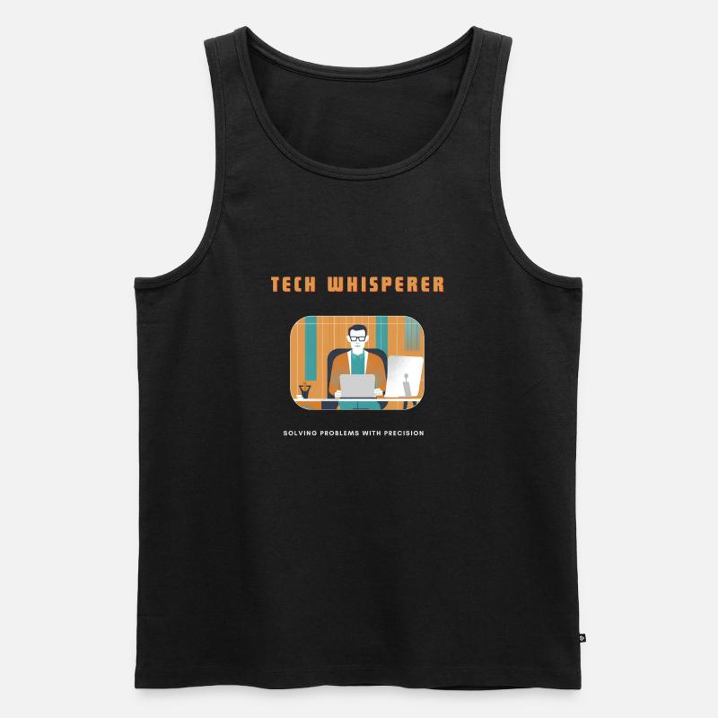 Tech Whisperer Solving Problems - Men's Premium Organic Tank Top - black