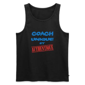 COACH UNIQUE - Men's Premium Organic Tank Top - black - Front - Michal (187cm)