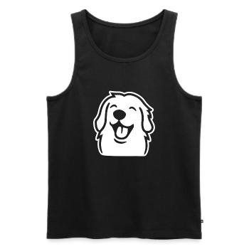 Golden Retriever Chien Chiens - Débardeur bio Premium Homme - noir - Devant - Michal (187cm)