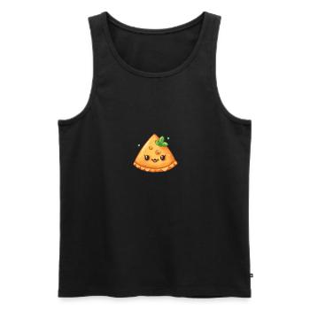 Happy Samosa - Men's Premium Organic Tank Top - black - Front - AI Model Male 178 light (178cm)