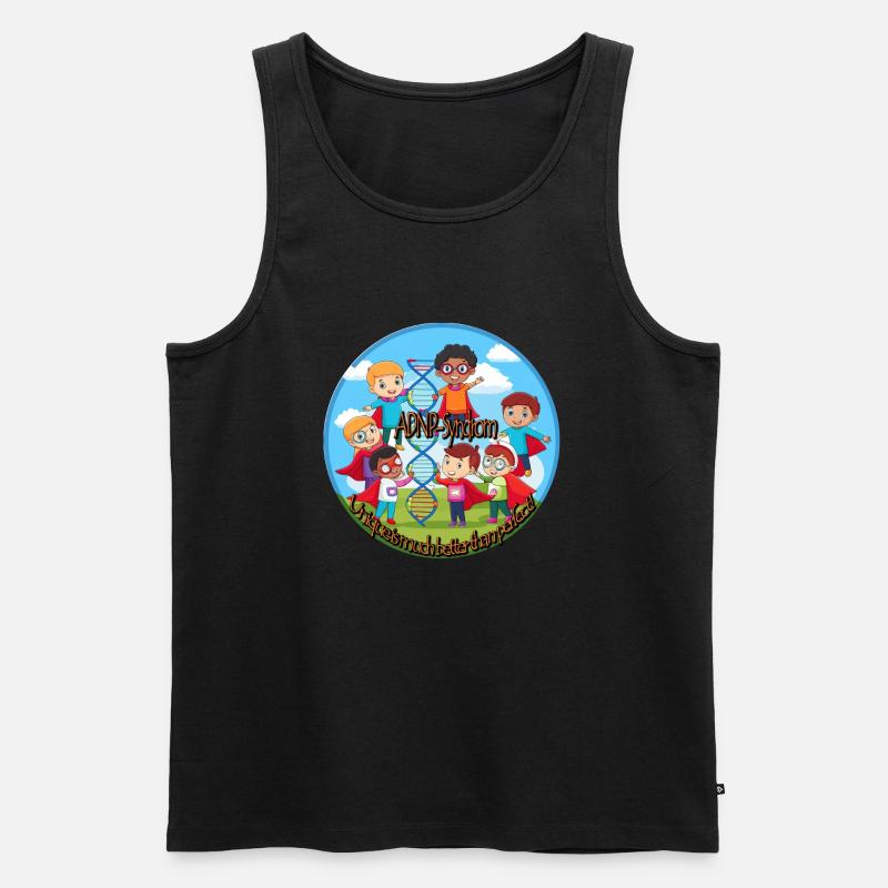 Superhelden ADNP-Syndrom - Männer Premium Bio Tank Top - Schwarz