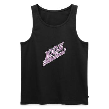 100% fabulous - Men's Premium Organic Tank Top - black - Front - AI Model Male 178 light (178cm)