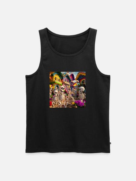 skeletons village - Men's Premium Organic Tank Top - black