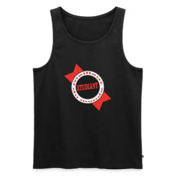 BESTER STUDENT - Männer Premium Bio Tank Top - Schwarz - Vorne - Michal (187cm)