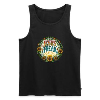 Jesus-Freak - Männer Premium Bio Tank Top - Schwarz - Vorne - AI Model Male 178 light (178cm)