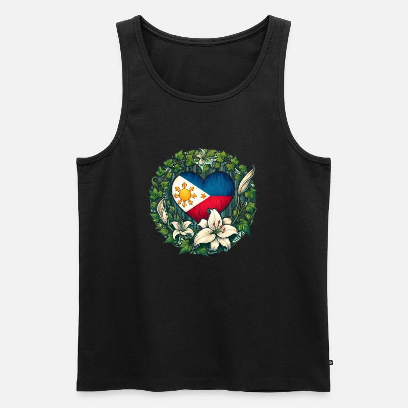 Philippinen - Männer Premium Bio Tank Top - Schwarz