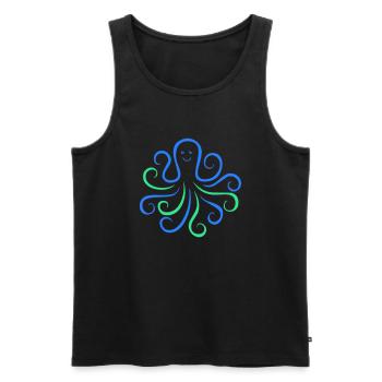 krake 02 - Männer Premium Bio Tank Top - Schwarz - Vorne - Michal (187cm)