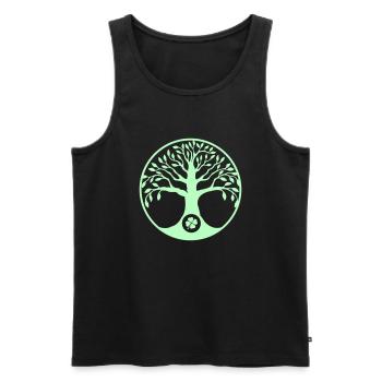 baum des lebens kleeblatt - Männer Premium Bio Tank Top - Schwarz - Vorne - AI Model Male 178 light (178cm)