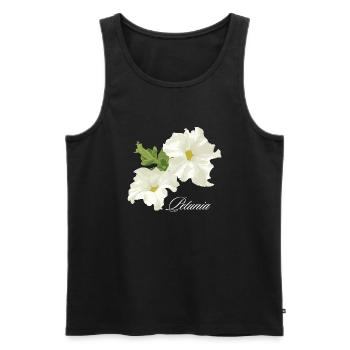 Petunia flower, Flower lover, Summer flower - Men's Premium Organic Tank Top - black - Front - Michal (187cm)